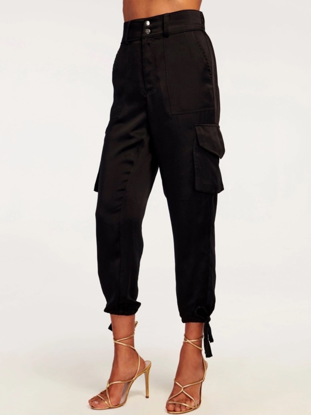 Ramy Brook Norma Cargo Pants in Black Size M
